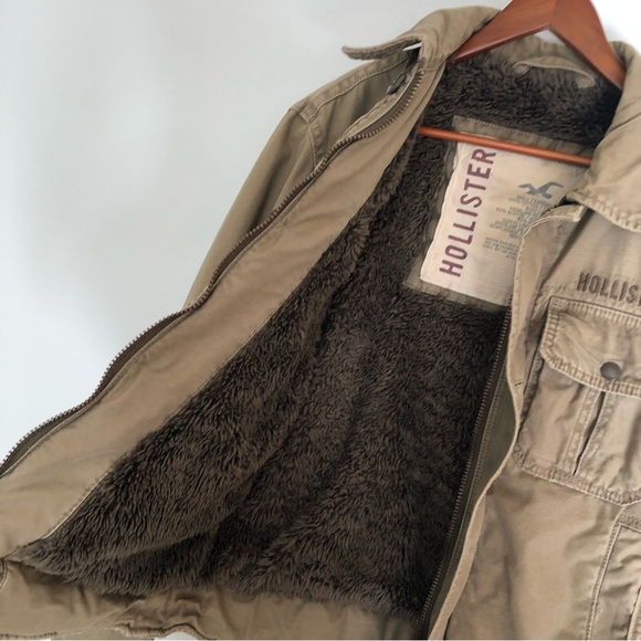 Hollister Heavy Rugged Jacket Trucker Utility Military Iconic Field Men's S - Picture 3 of 10